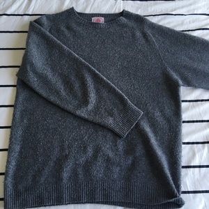 Gray crew neck J. Press Sweater wool cashmere